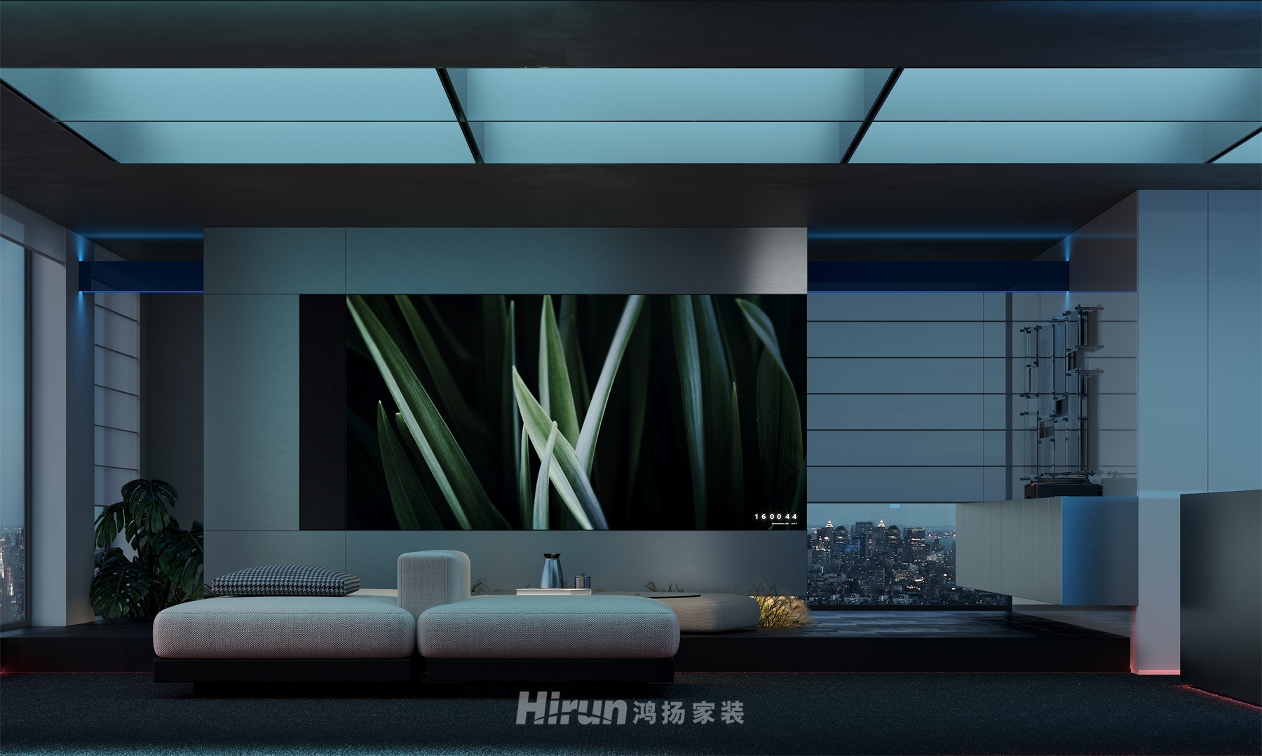 《大玩家》160㎡仿生未來三居室 裝修案例效果圖-3