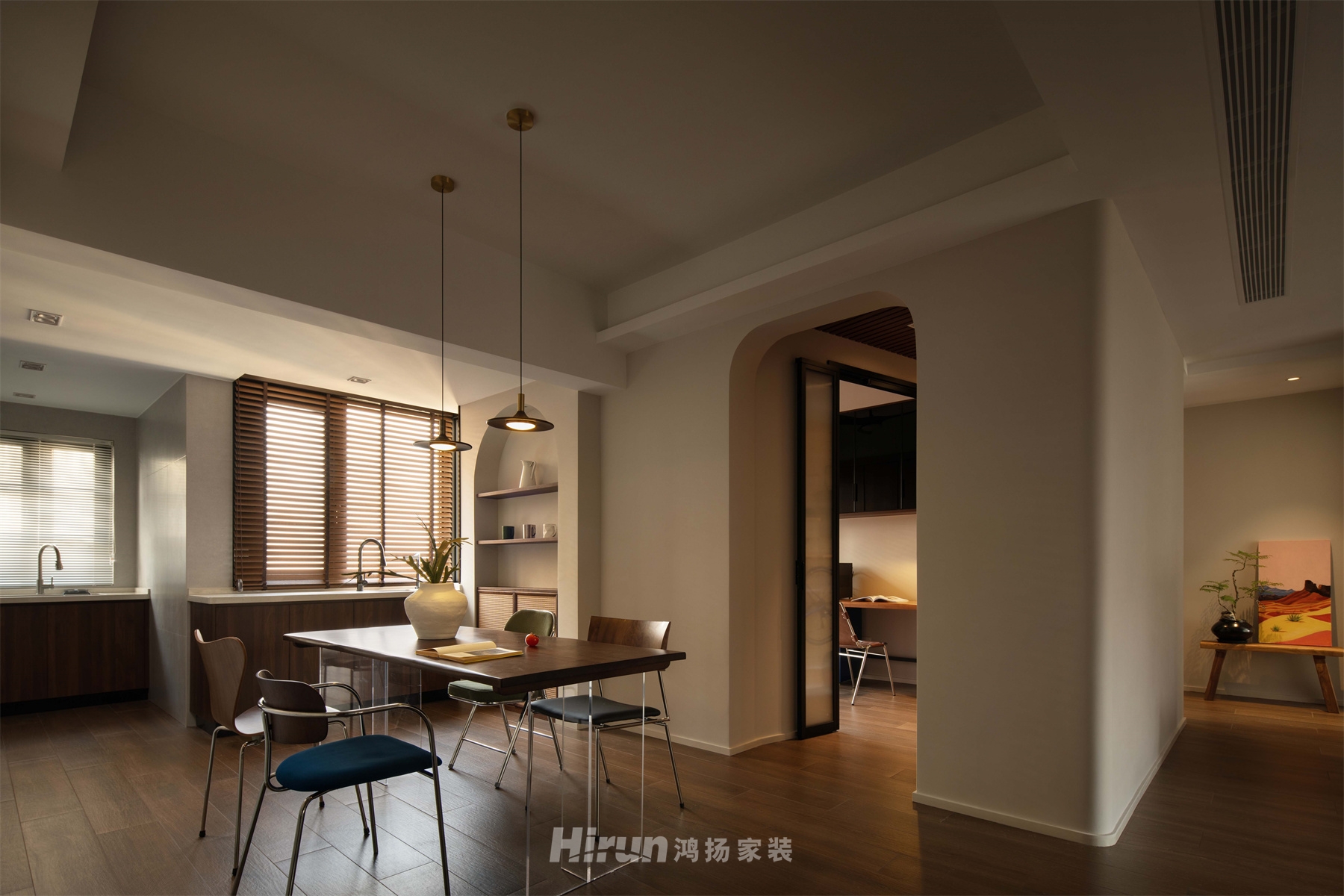 《晨·暮》130㎡復古風潮三居室 裝修案例實景圖-6