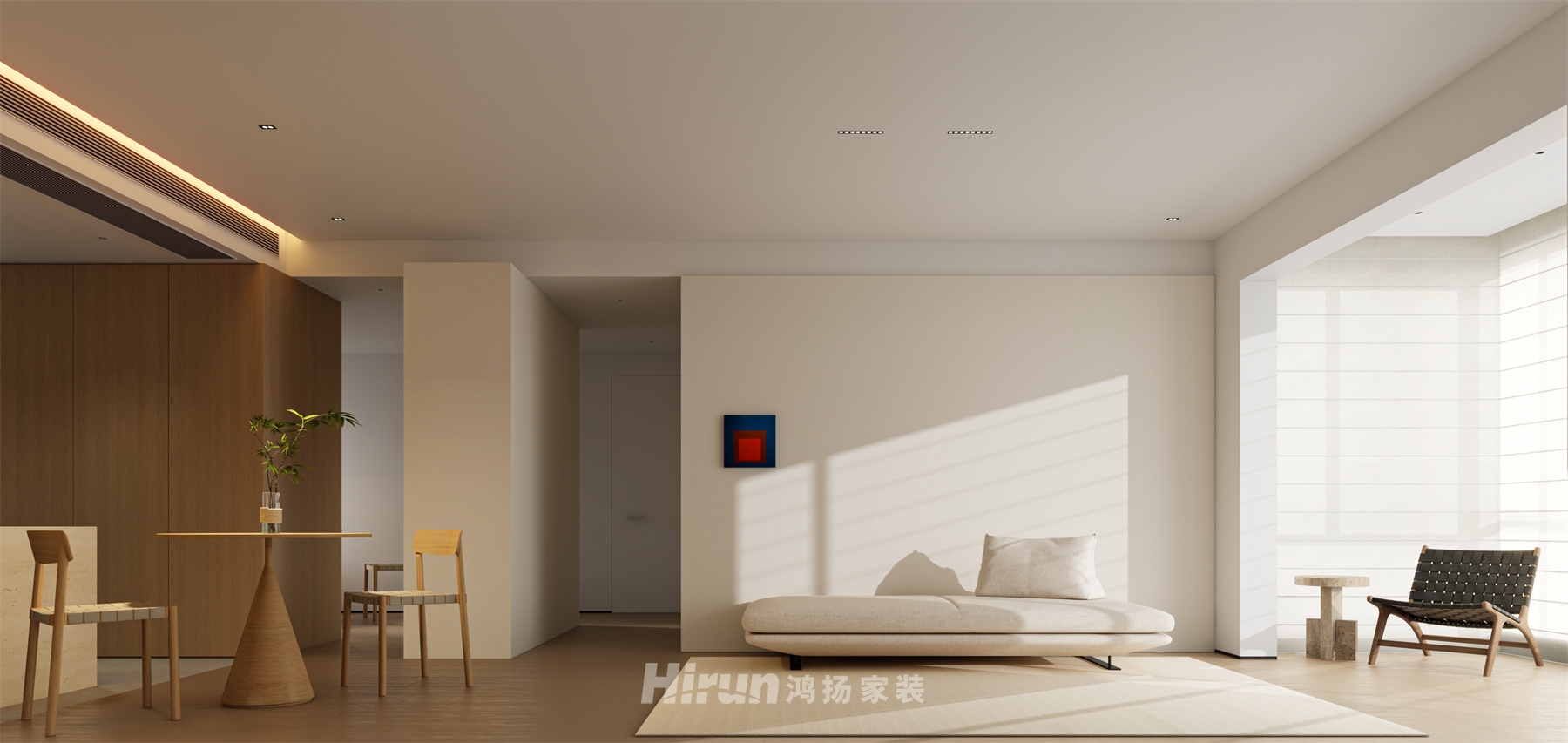 《貳柒0壹》104㎡北歐之光三居室 裝修案例效果圖-2