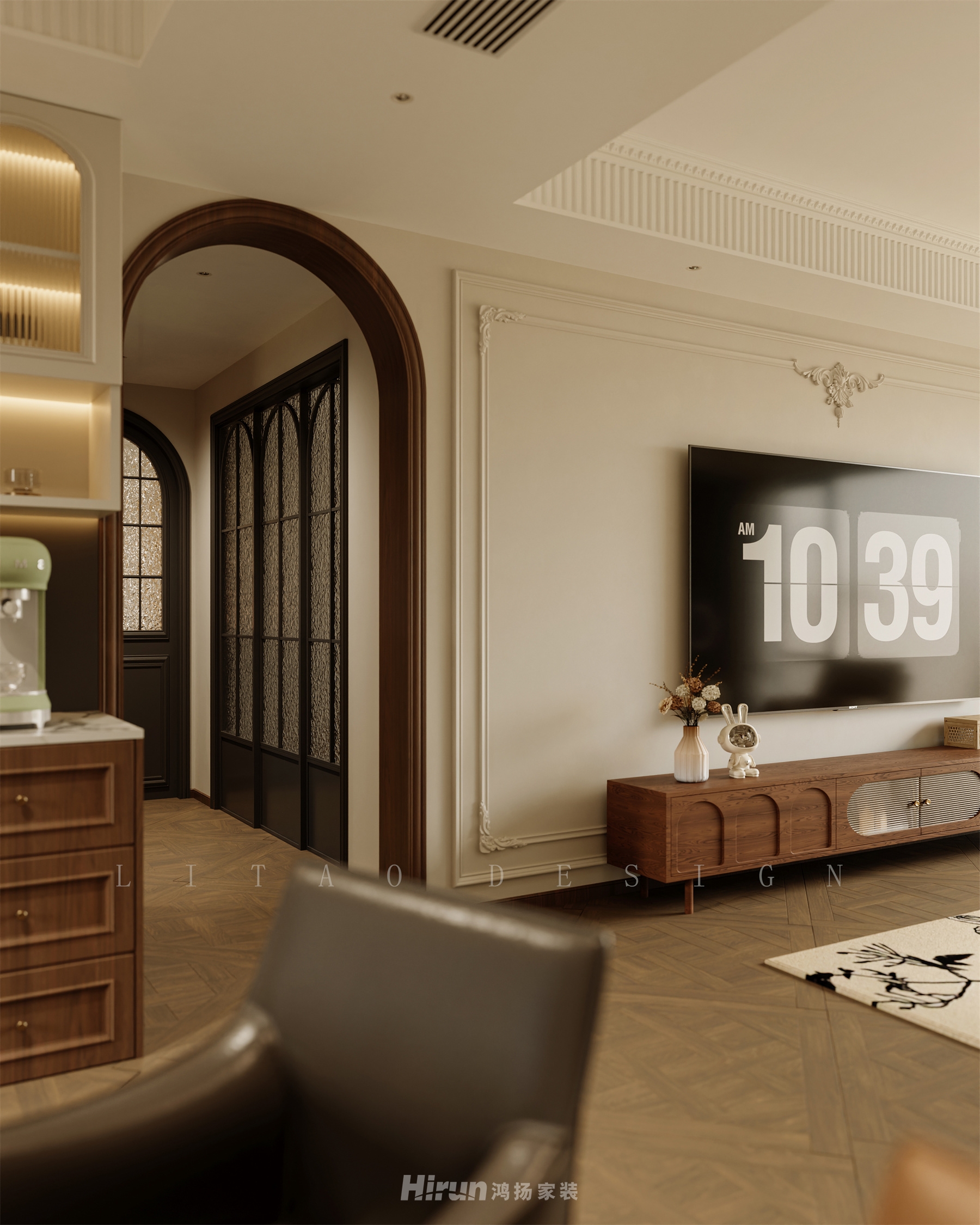 龍湖云河頌140㎡復古風潮四居室 裝修案例效果圖-7