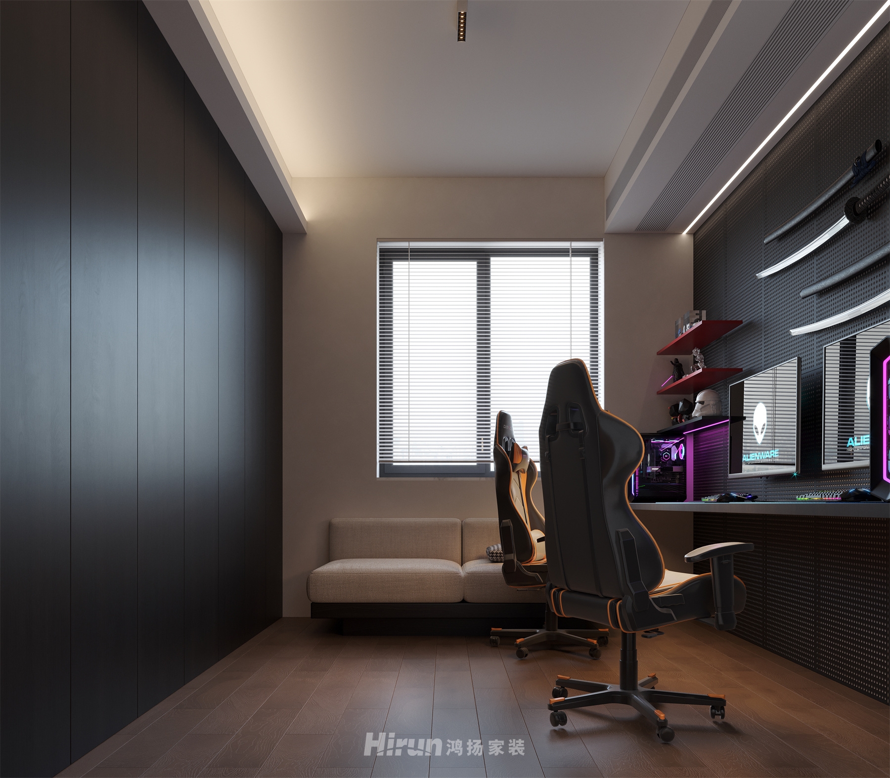 湘府和園210㎡雅致現(xiàn)代大平層 裝修案例效果圖-13