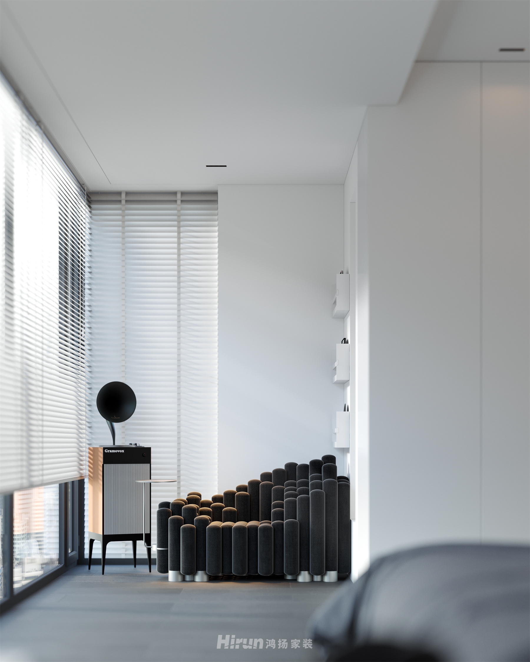 《75°白》123㎡雅致現(xiàn)代 裝修案例效果圖-4