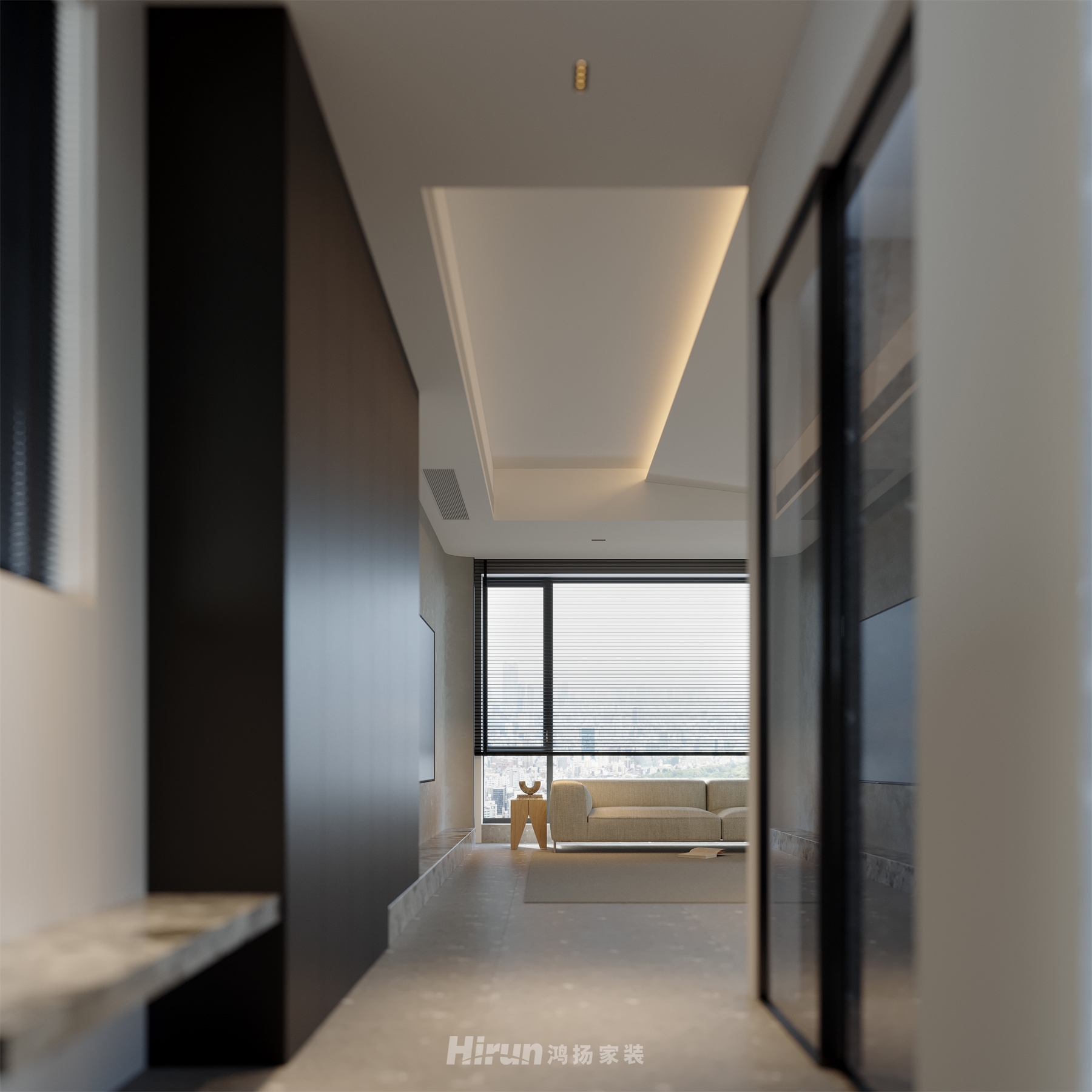 《75°白》123㎡雅致現(xiàn)代 裝修案例效果圖-3