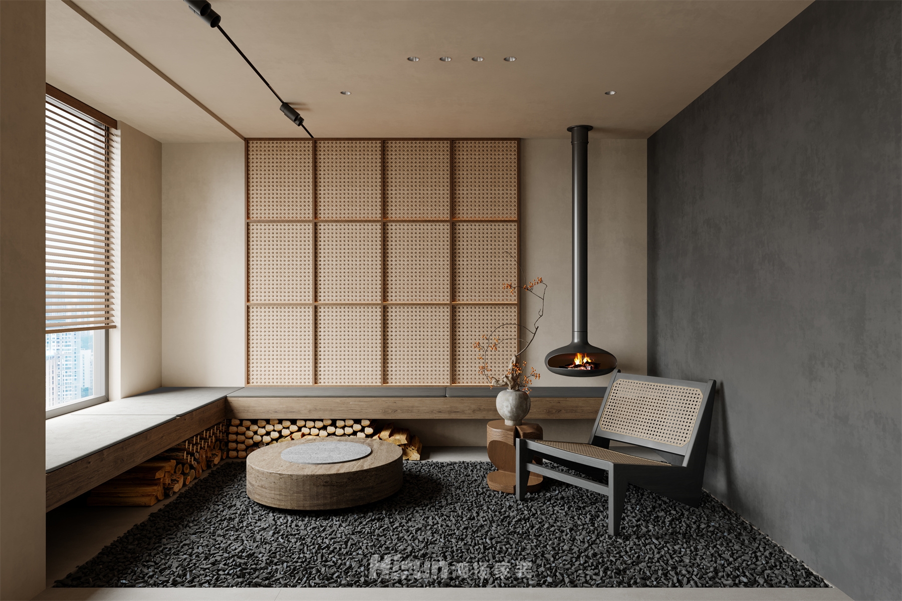 《蝶》160㎡藝術(shù)室界四居室 裝修案例效果圖-6