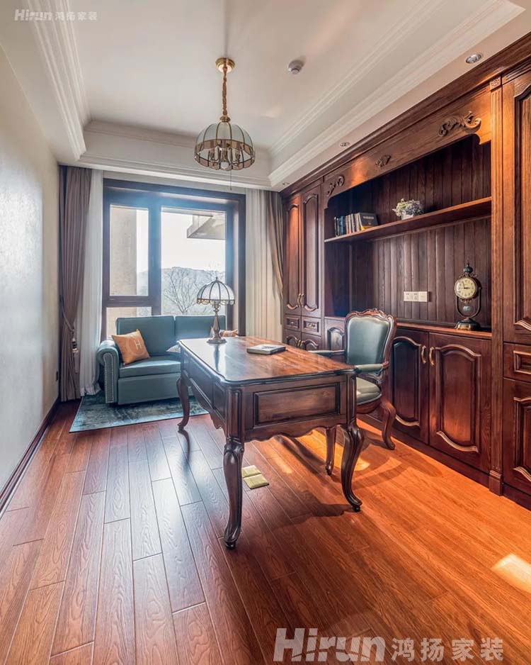 200㎡怎么裝修好看？鴻揚(yáng)家裝美式陽光大平層，高逼格的家美爆了
