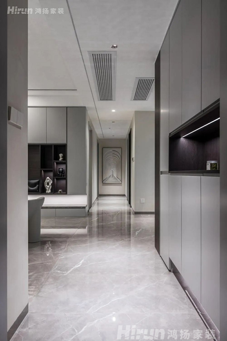130㎡雅致空間，重點突出收納+優化裝飾，質享灰調美學生活