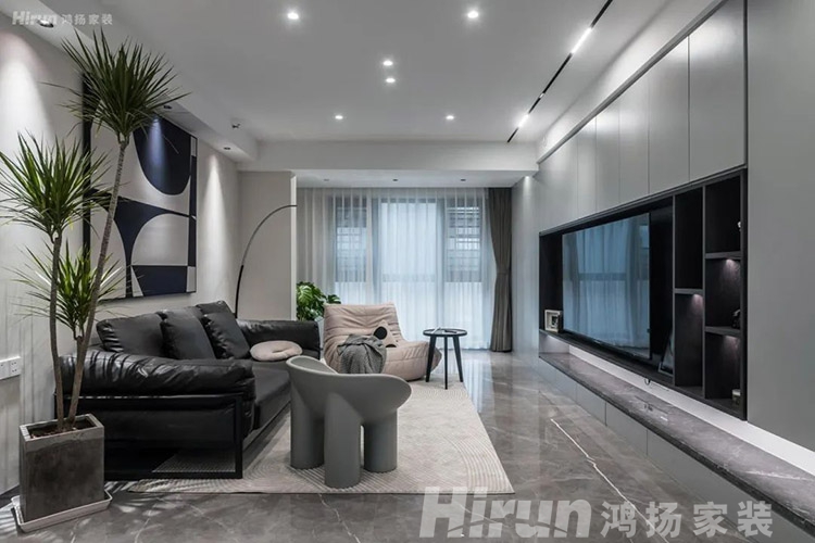 130㎡雅致空間，重點突出收納+優化裝飾，質享灰調美學生活