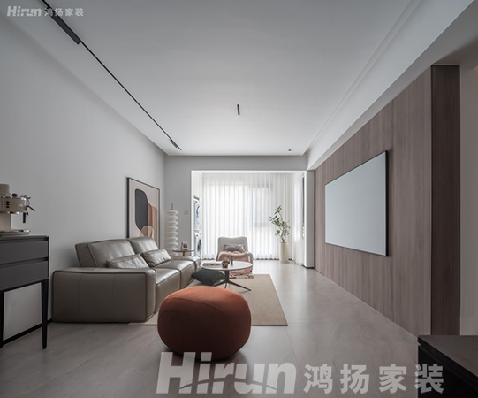 130㎡北歐風，原木色電視墻越看越喜歡，黑白撞色的廚房不要太高級！